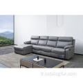 Canapé en tissu design moderne avec pied en bois pour meubles de salon